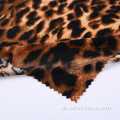 Tecido de malha com estampa na moda Spandex Leopard Print